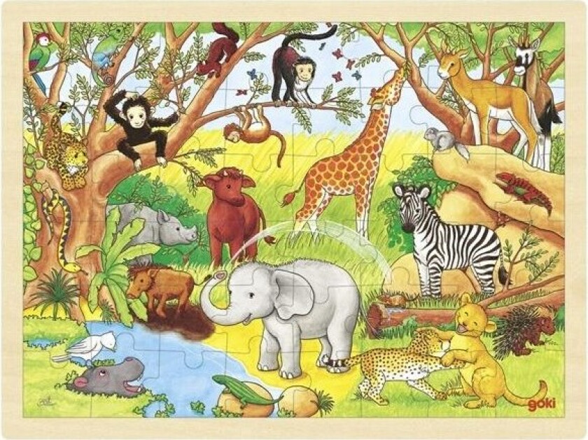 Wooden Jigsaw Puzzle - Jungle 48pcs. Tre