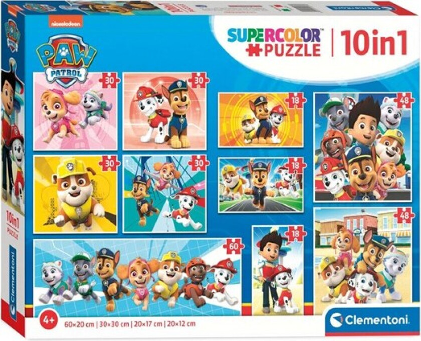 Puzzles PAW Patrol 10in1 Gulv