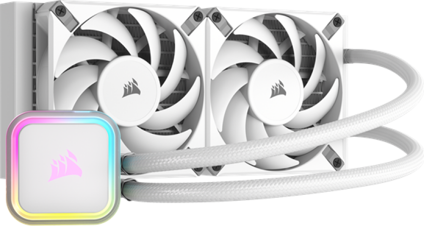 iCUE H100i RGB ELITE - White - CPU Vannkjøling - Max 32 dBA