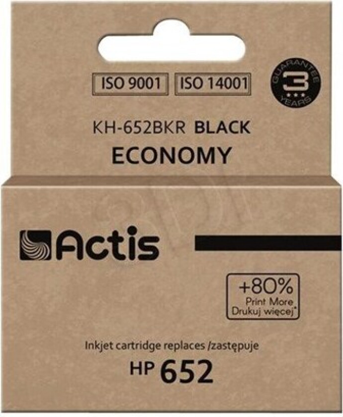 standard KH-652BKR - remanufactured - ink cartridge (alternative for: HP 652 HP F6V25AE) - Blekkpatron