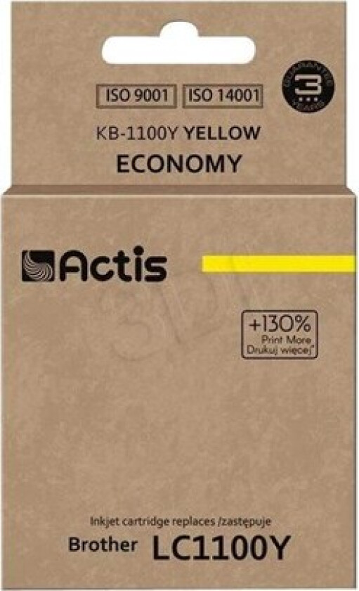 KB-1100Y - yellow - ink cartridge (alternative for: Brother LC1100Y Brother LC980Y) - Blekkpatron Yellow