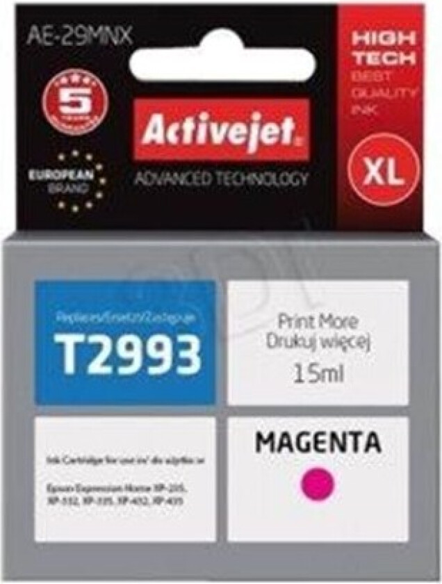 Supreme AE-29MNX - XL - magenta - ink cartridge (alternative for: Epson T2993) - Blekkpatron Rød