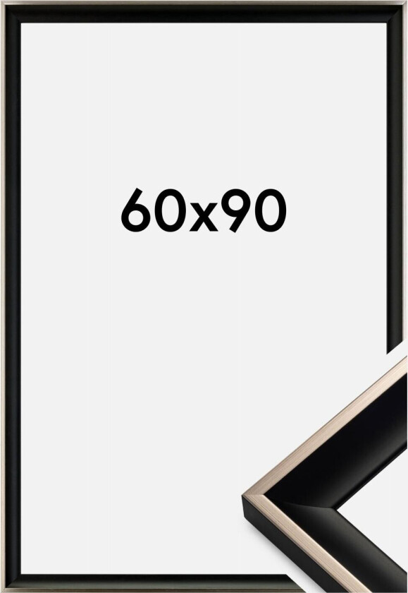 Ramme Öjaren Svart-Sølv 60x90 Cm