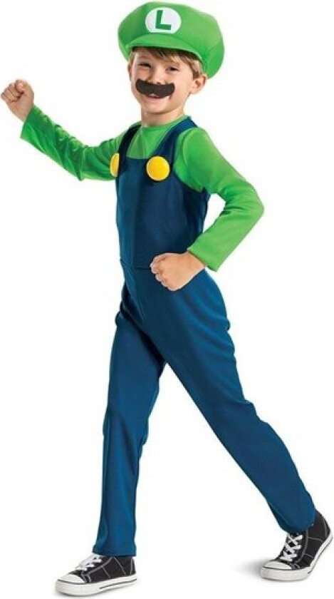 Bilde av Disguise - Super Mario Costume - Luigi (128 cm)