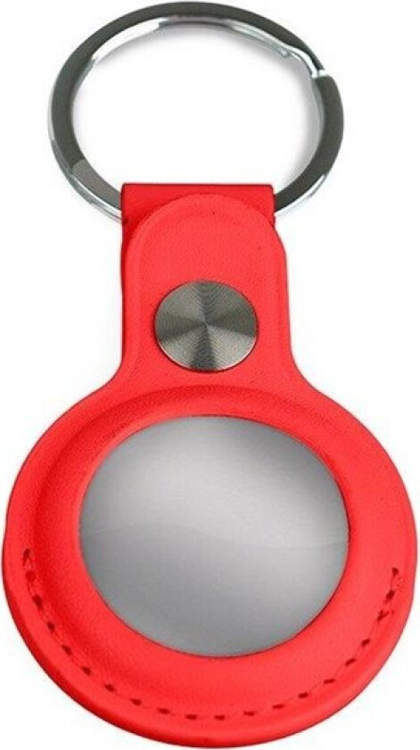Airtag Key Ring - Leather - Red