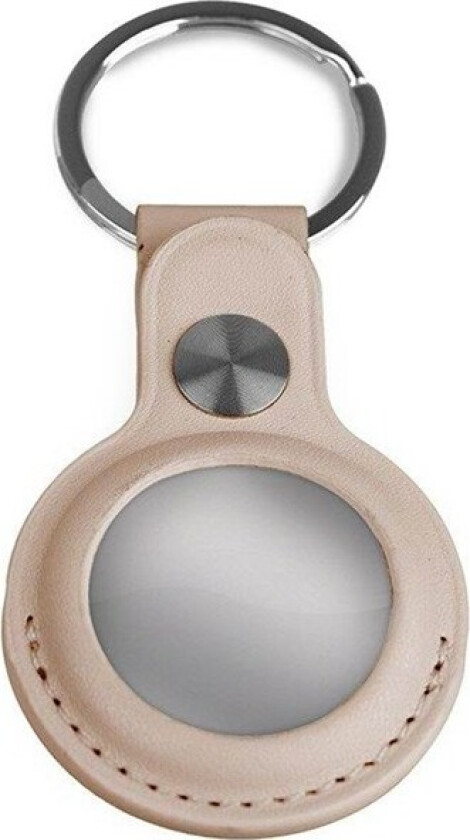 Airtag Key Ring - Leather - Grey