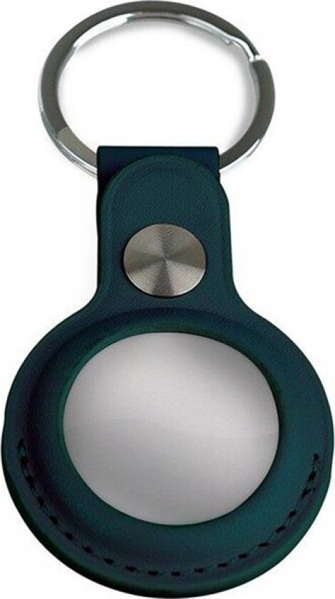 Airtag Key Ring - Leather - Green
