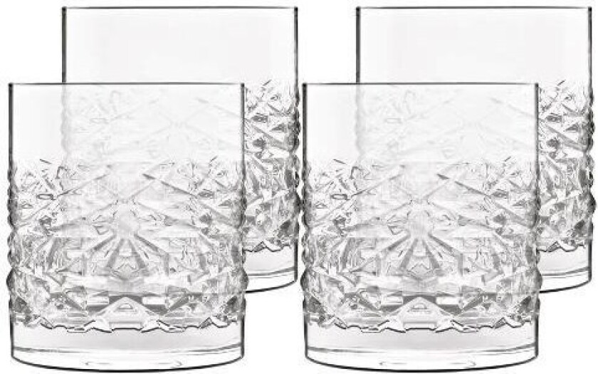 Mixology textures Water glass/whiskey glass 10 cm 38 cl 4 pcs. Clear