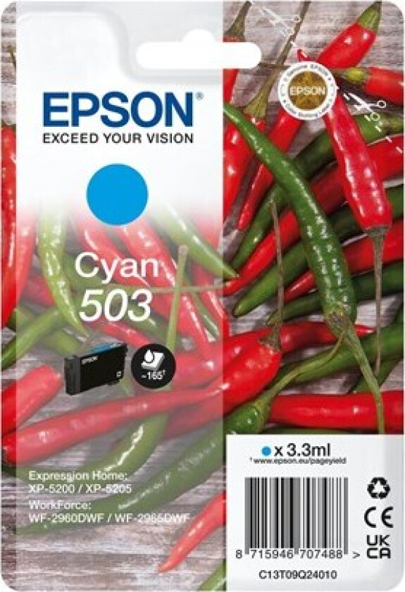 503 Singlepack - cyan - original - ink cartridge - Blekkpatron Blå