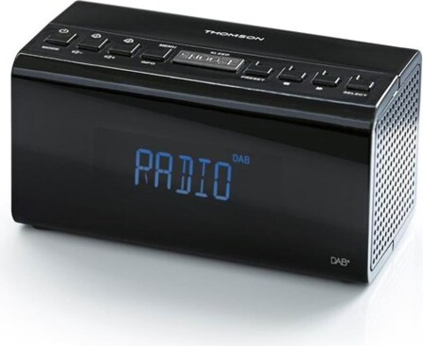 Thomson Radio Clock with Dab+ (Black) - DAB/DAB+/FM - Svart