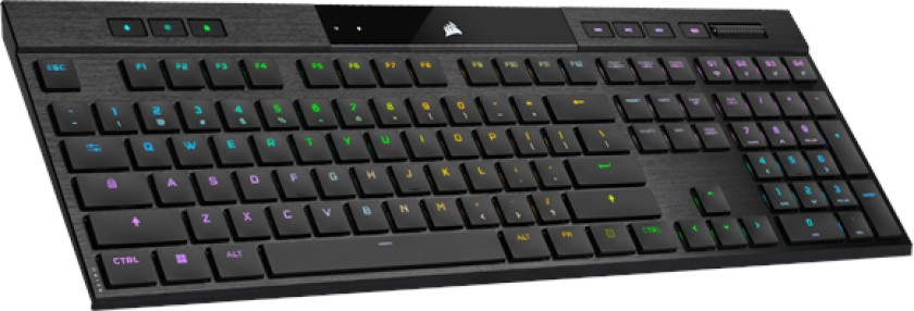 K100 Air Wireless RGB - MX Ultra Low Profile Tactile - US - Gamingtastatur - Amerikansk Engelsk - Svart