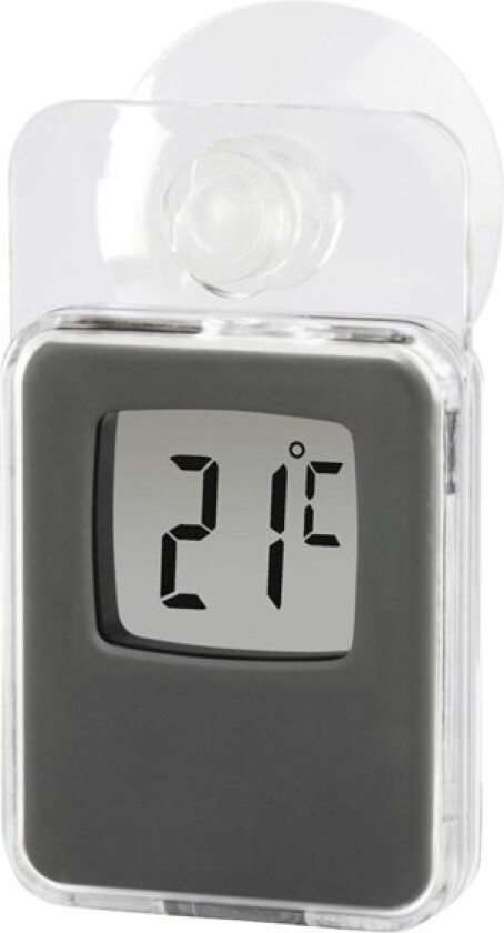 Window Thermometer for Indoors and Outdoors Digital 7.5 x 4.6 cm grey