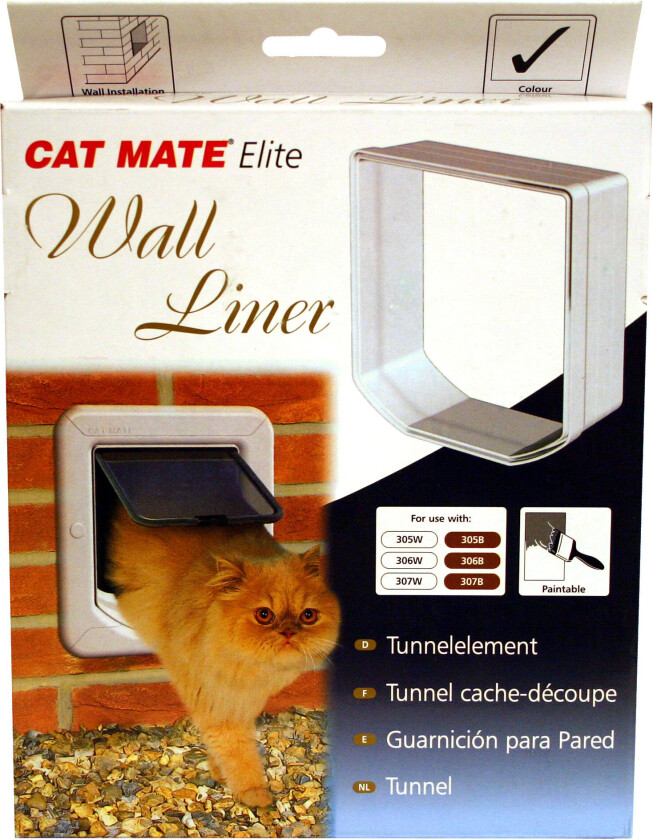Elite Mikrochip Katteluke med timer - Tunnelforlenger hvit