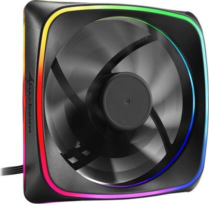 RGB SHARK Lights - Kabinettvifte - 120mm - Svart