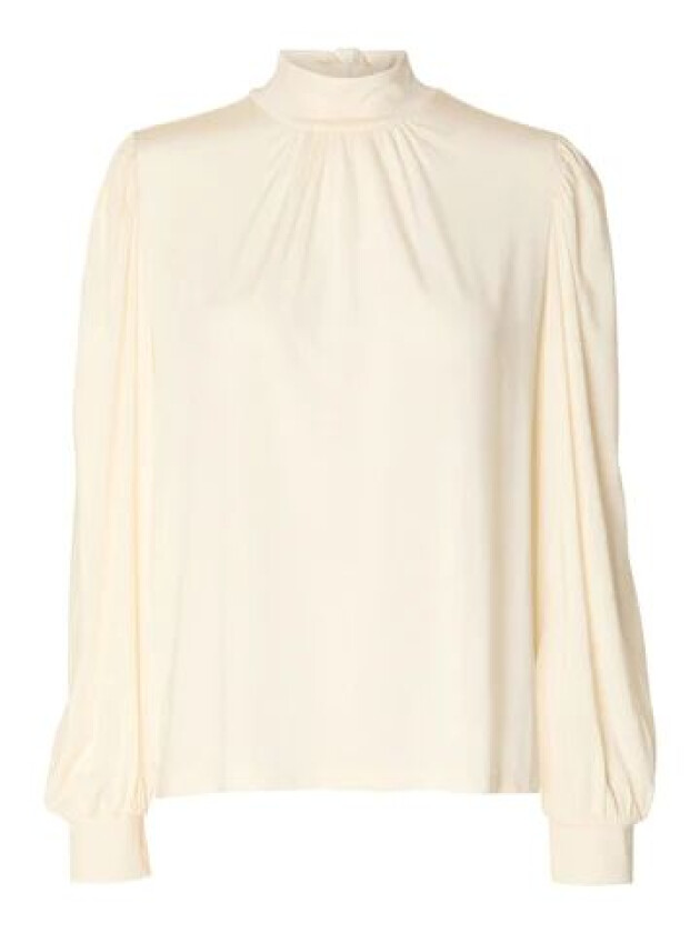 Saya Ls High Neck Top - Snow White XS