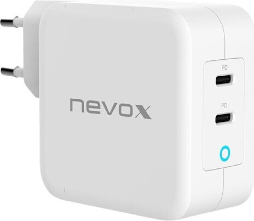 Charger GaN power adapter - 2 x USB-C - 100 Watt