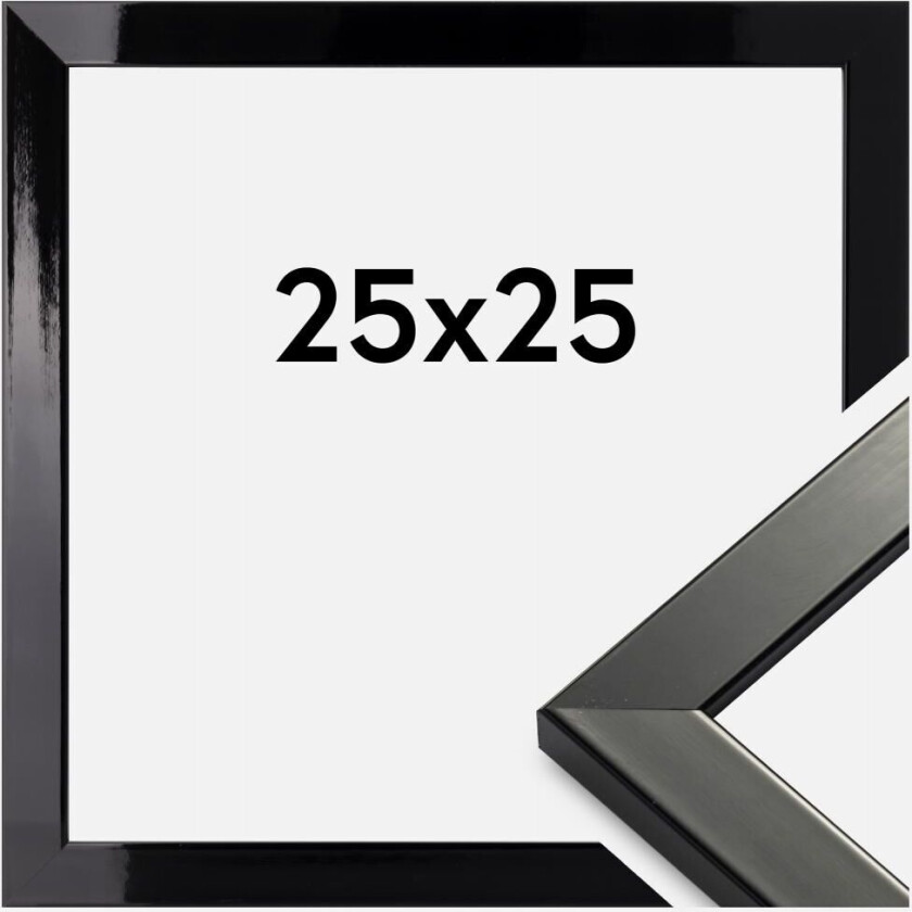 Ramme Uppsala Akrylglass Svart Høyglans 25x25 Cm