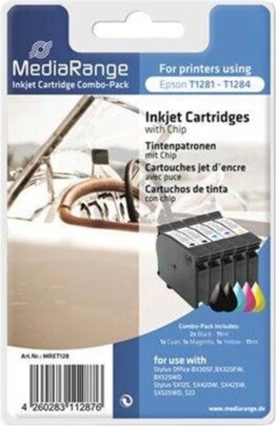 - black yellow cyan magenta - ink cartridge (alternative for: Epson T1284 Epson T1281) - Blekkpatron Blå