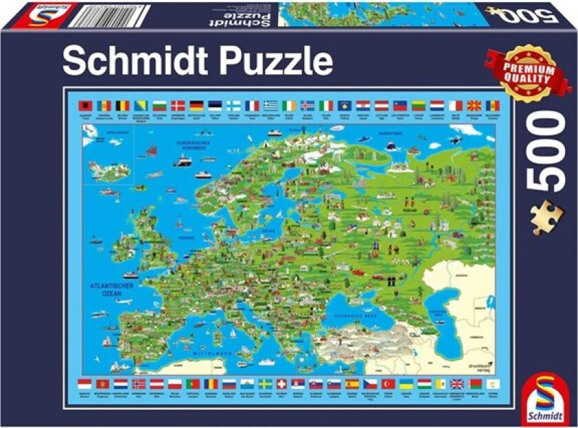 Puzzle - Discover Europe (500 pieces)