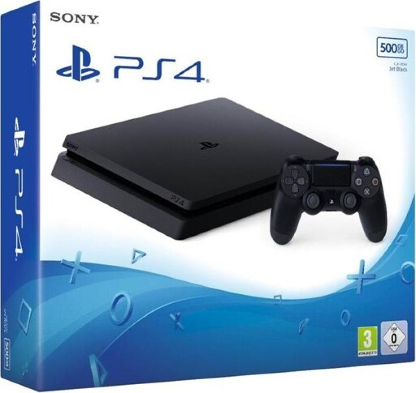 PlayStation 4 Slim Black - 500GB (Nordic)