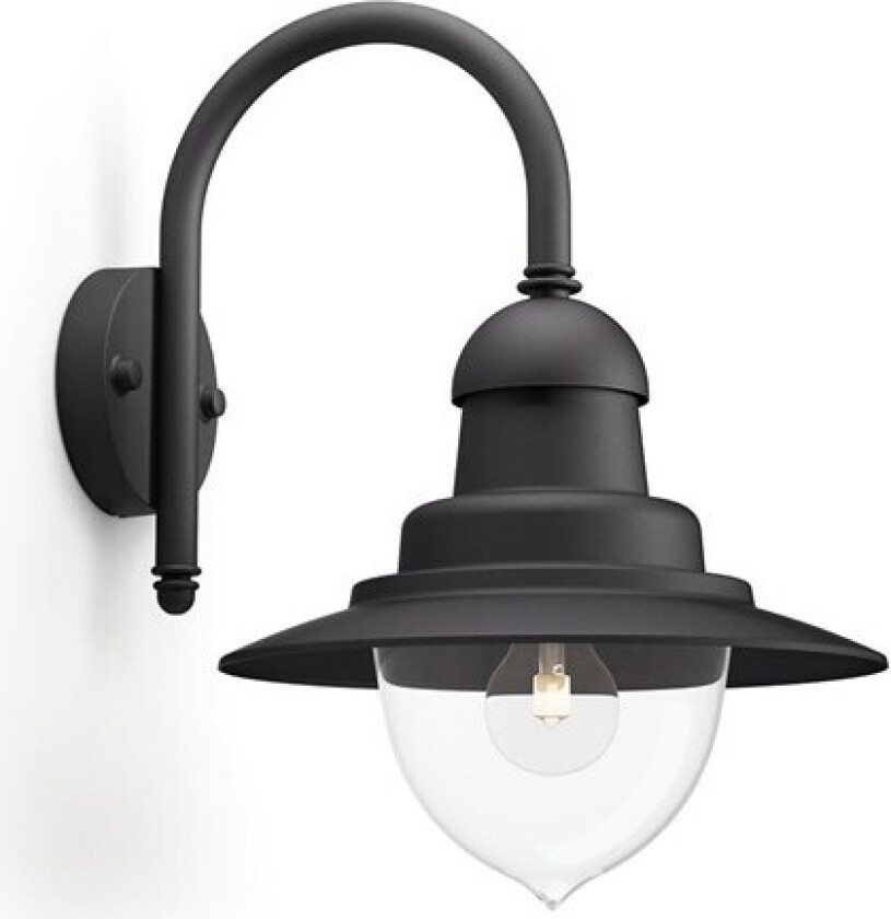 Raindrop wall lantern black 1x60W 230V| No bulb Ha