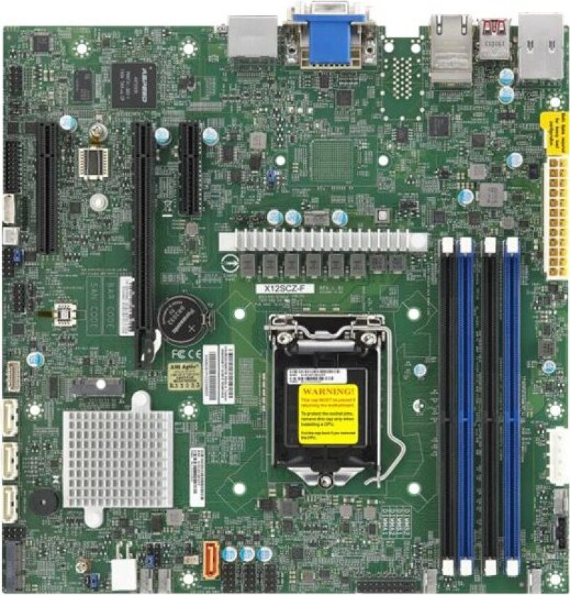 X12SCZ-QF Hovedkort - Intel Q470 - Intel LGA1200 socket - DDR4 RAM - Micro-ATX