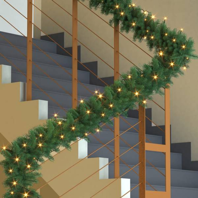 Julekrans 5m med 100 lysdioder for innendørs/utendørs