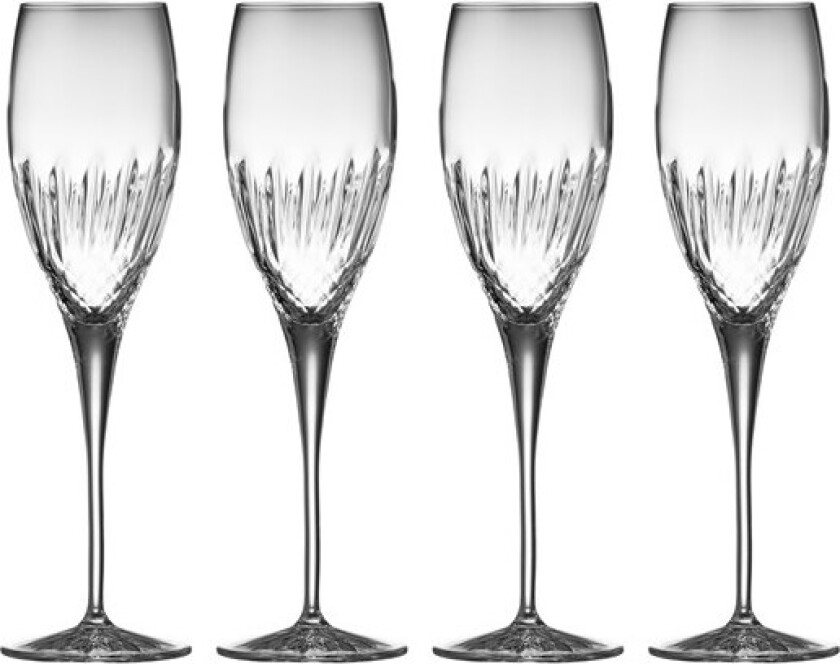 Diamante champagneglass, 4 stk.