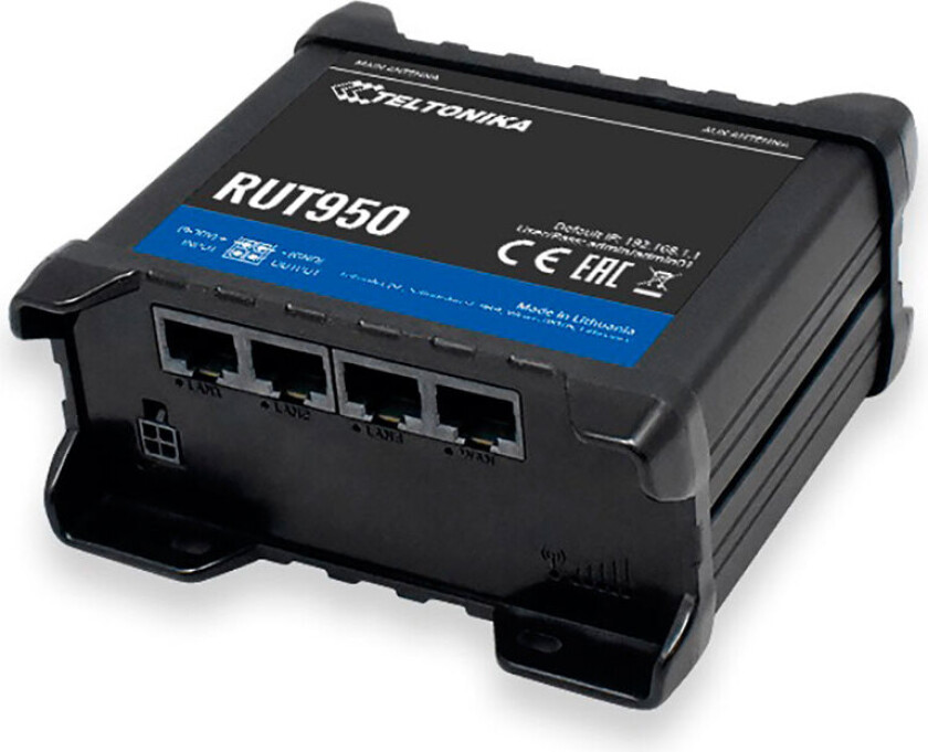 RUT950 (RUT950 U022C0) Standard Package with Euro PSU - Wireless router N Standard - 802.11n