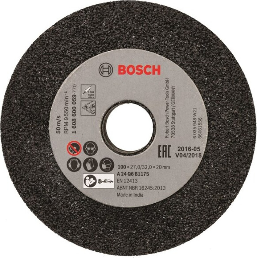 Slipeskive til rettsliper 100 mm, 20 mm, 24