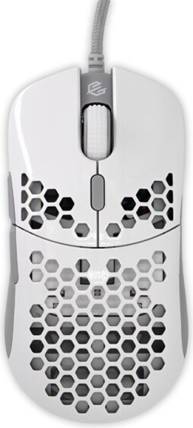 Hati Gaming Mouse - White Glossy - Gaming mus - Optisk - 6 - Hvit