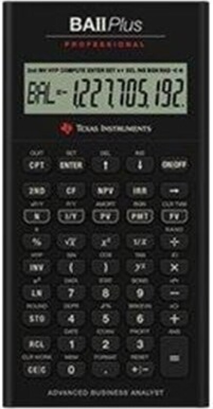 BAII PLUS PROFESSIONAL - financial calculator