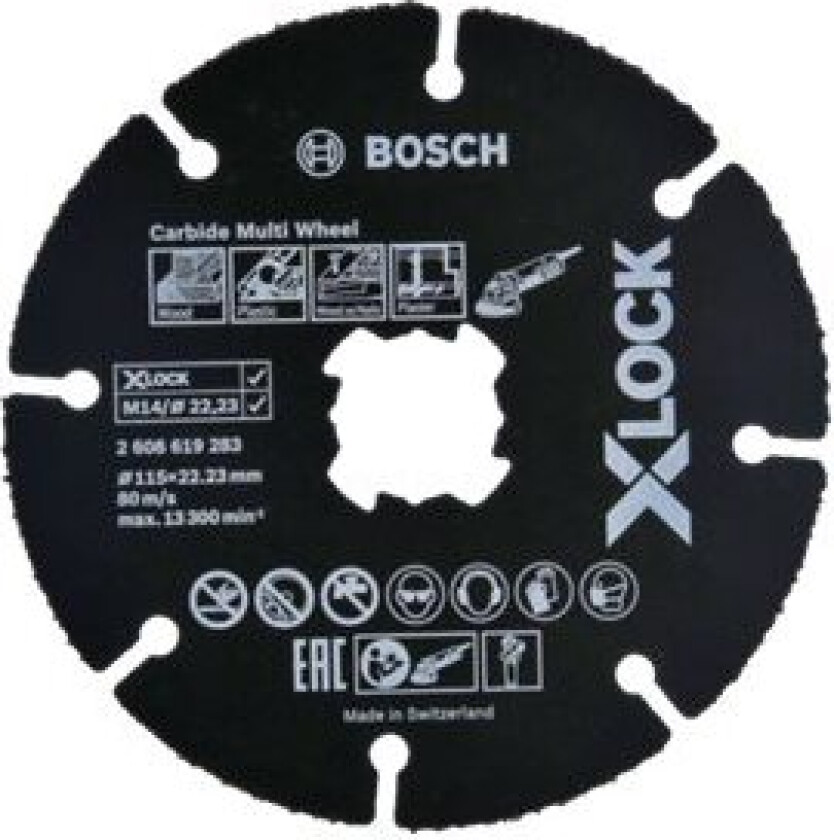 X-LOCK Carbide Multi Wheel, 125 mm 125 mm; 1 mm; 22,23 mm