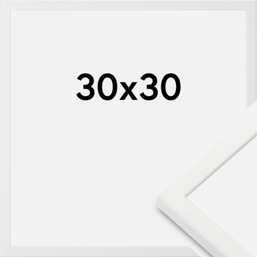 Ramme Kaspar Akrylglass Hvit 30x30 Cm