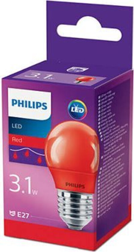 LED-lyspære Mini-ball 3,1W (25W) Red E27