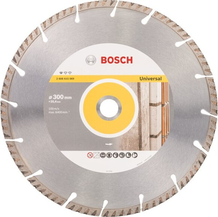 Diamantkappeskive Standard for Universal 300x25.4 300x25.4x3.3x10mm