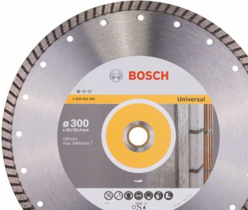 Diamankappeskive standard for Universal Turbo 300 x 20/25,40 x 3 x 10 mm