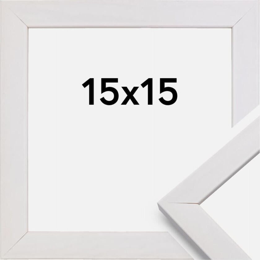 Ramme Stilren Hvit 15x15 Cm