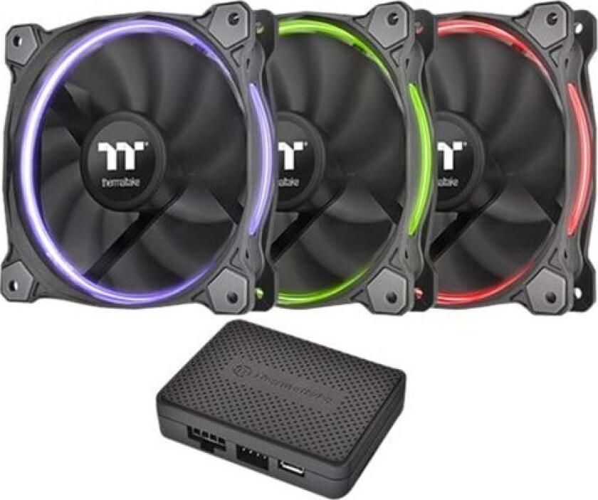 Riing 12 RGB Fan TT Premium Edition - Kabinettvifte - 120mm - Svart