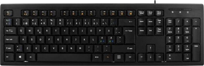 Bilde av Tastatur nordisk layout USB 1.1m kabel. - Tastatur - Nordisk - Svart