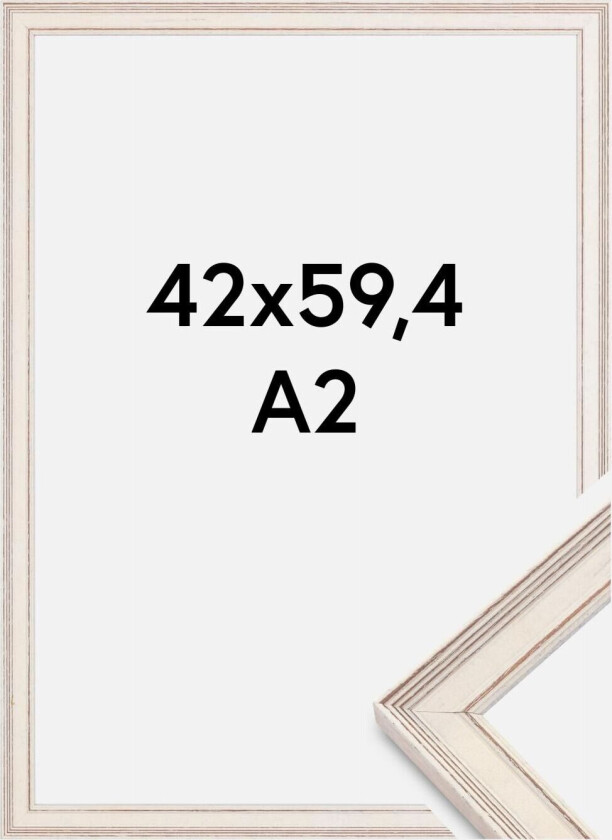 Ramme Shabby Chic Hvit 42x59,4 Cm (A2)