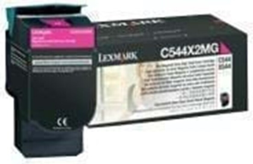 C544X2MG Toner - Laser toner Rød