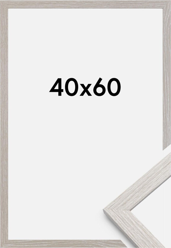 Ramme Stilren Akrylglass Light Grey Oak 40x60 Cm