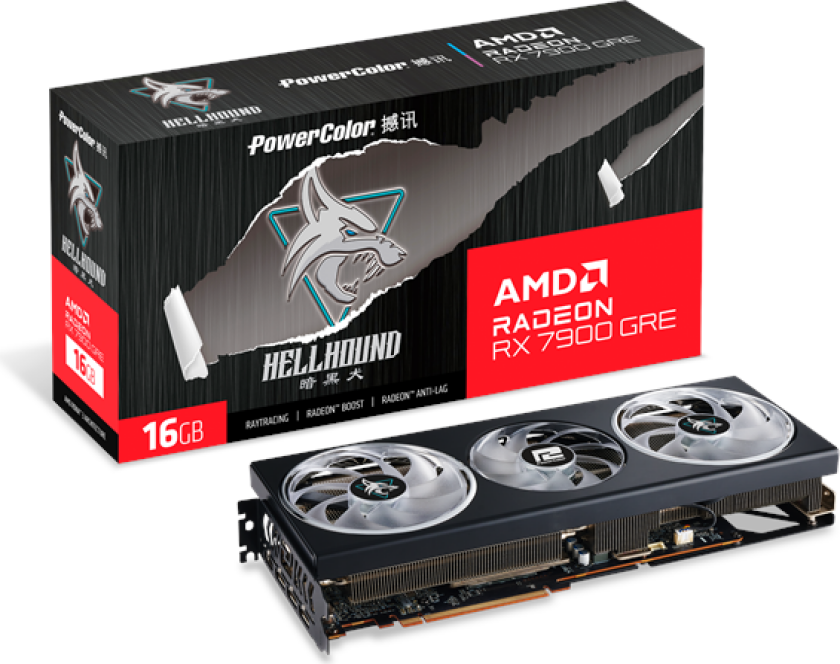 Radeon RX 7900 GRE Hellhound OC - 16GB GDDR6 RAM - Grafikkort