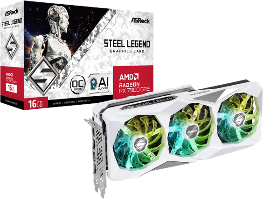 Radeon RX 7900 GRE Steel Legend - 16GB GDDR6 RAM - Grafikkort