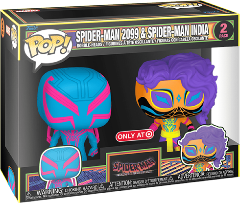 - MARVEL POP! SPIDER-MAN 2099 & SPIDER-MAN INDIA (BLACK LIGHT) 2-PACK - Figur