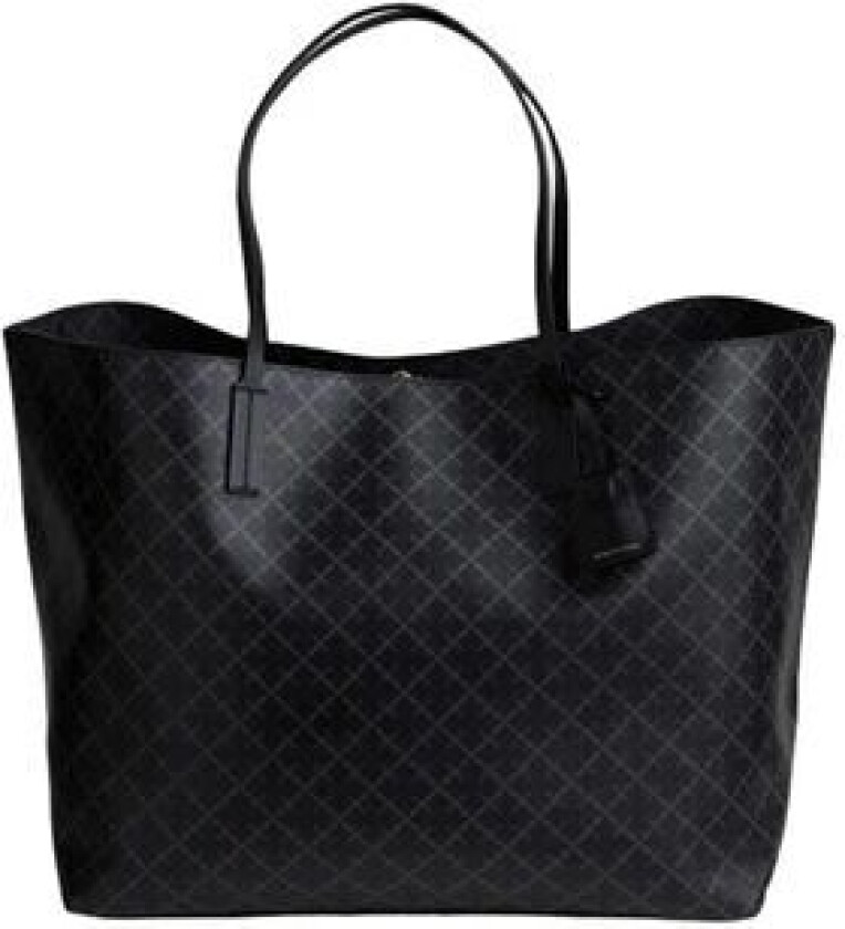 Abi Printed Tote Bag - Charcoal One Size