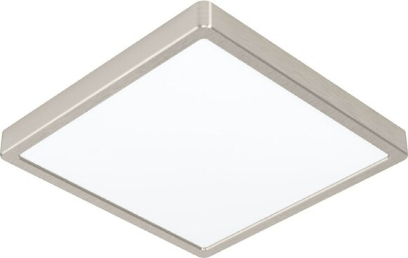 Z Fueva Bath taklampe, børstet stål, 28x28 cm