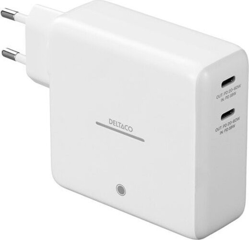 USB-C wall charger with built-in power bank and GaN technology - 9600 mAh - White