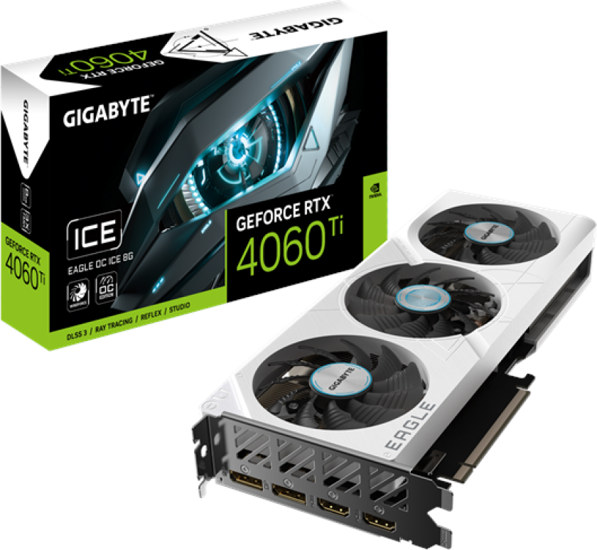 GeForce RTX 4060 Ti EAGLE OC ICE - 8GB GDDR6 RAM - Grafikkort